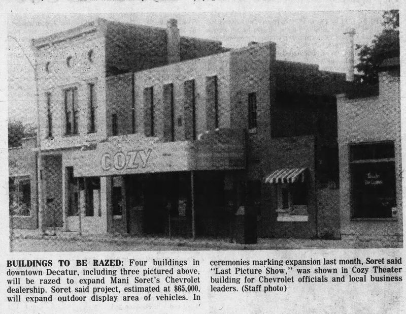 Cozy Theatre - Jul 10 1975 Razed